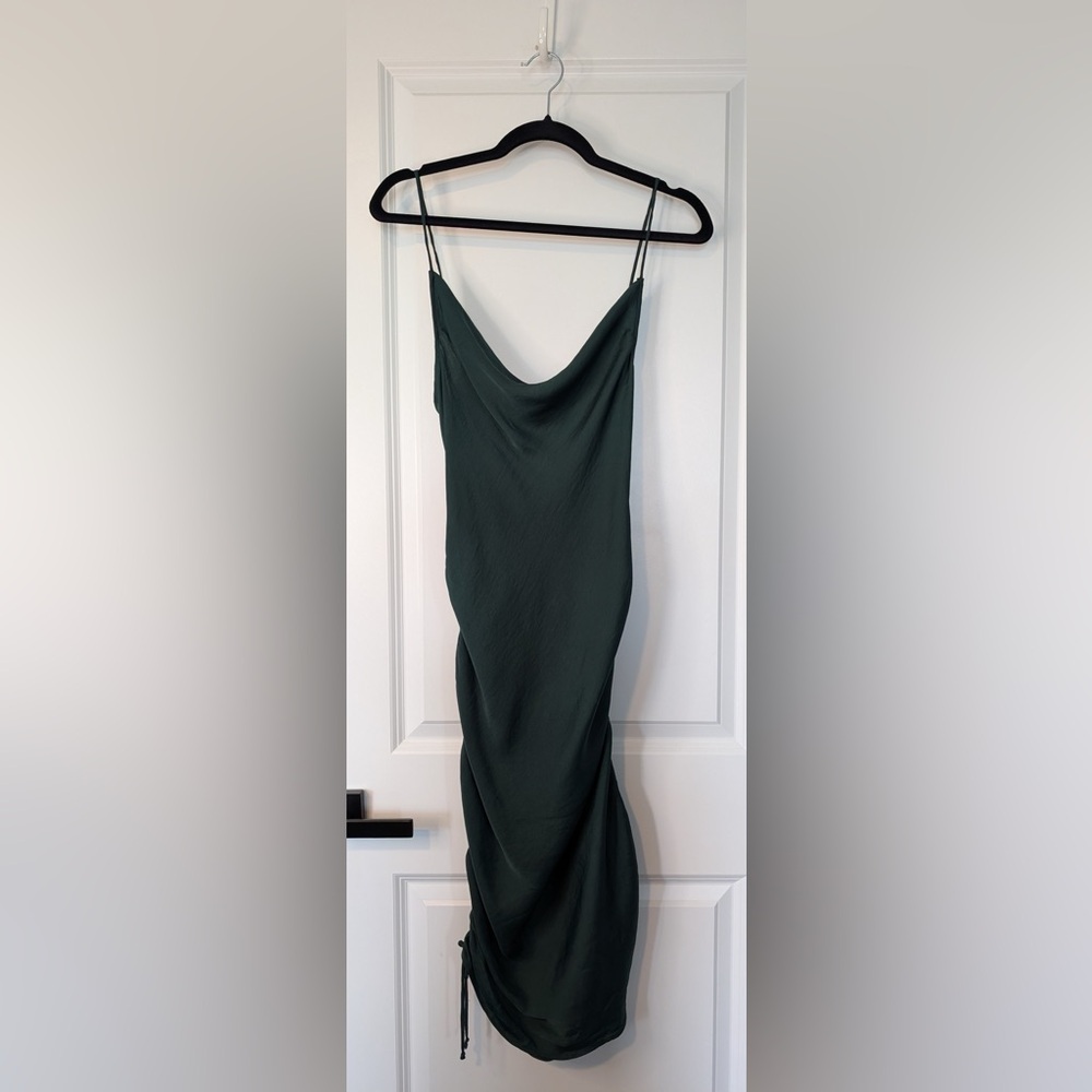 Intimately Free People Women’s Ruched Emerald Green Dress NWOT Size Small